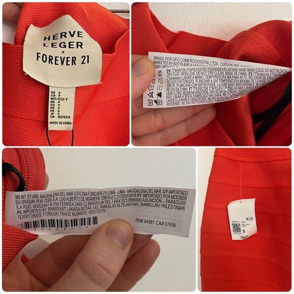 NWT Herve Leger x Forever 21 Bandage Skirt in Orange - Picture 7 of 9